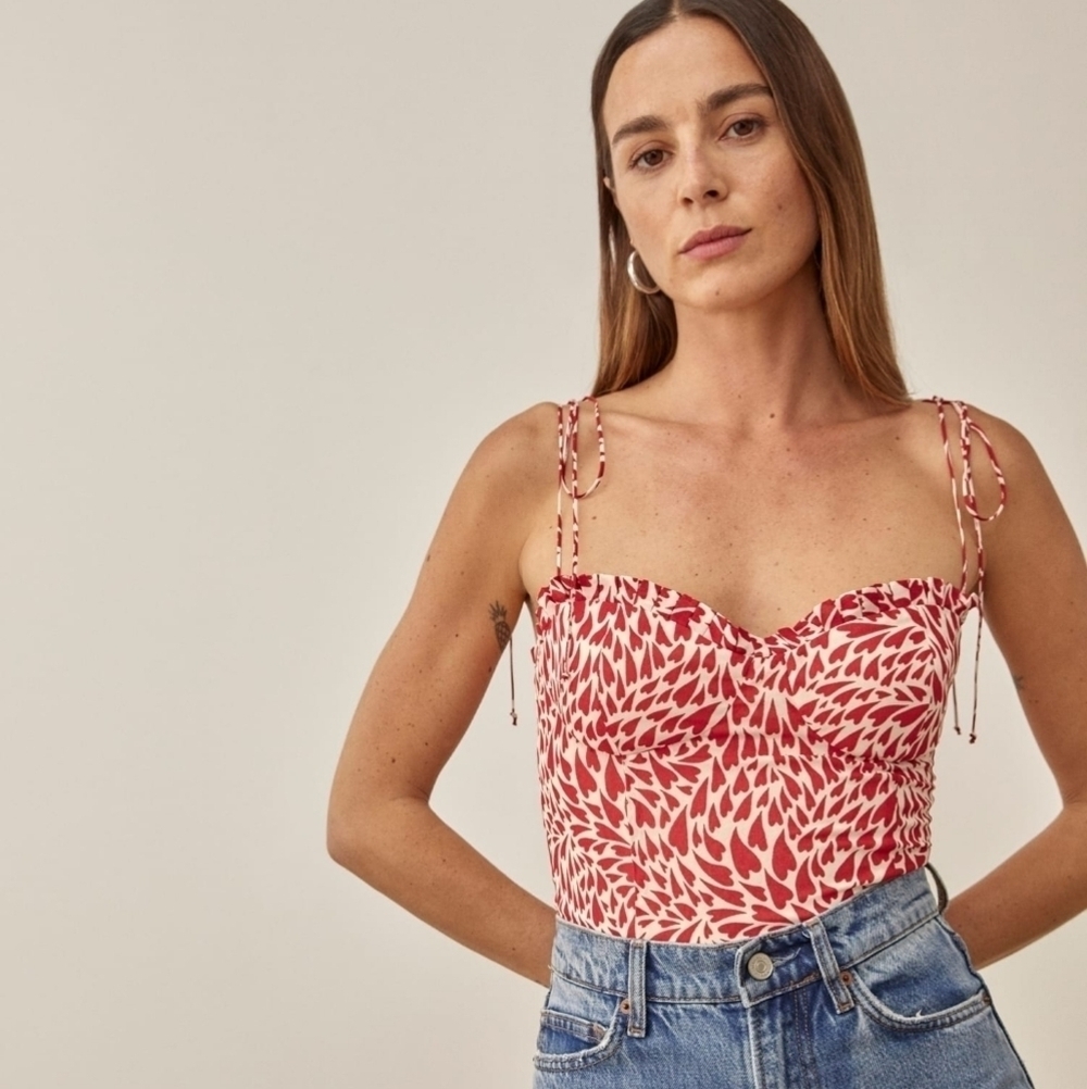 Reformation Novena Top in Love size 10 NWT
